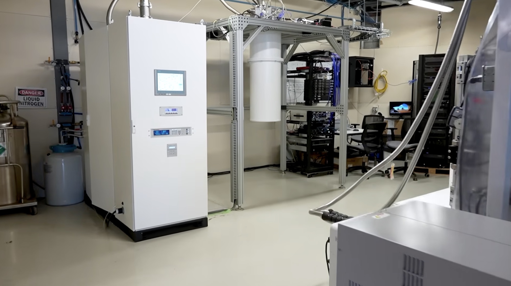Anyon superconducting quantum computer in its lab environment